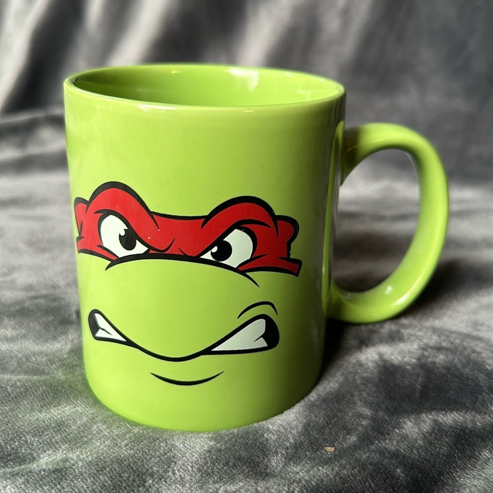 Teenage Mutant Ninja Turtles Raphael Mask Mug Cup Green Ceramic TMNT